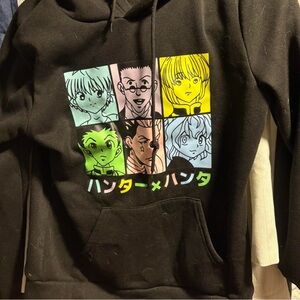 Black and multi-coloured HUNTERXHUNTER hoodie